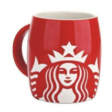 Café rojo de Starbucks de la porcelana que talla Taza